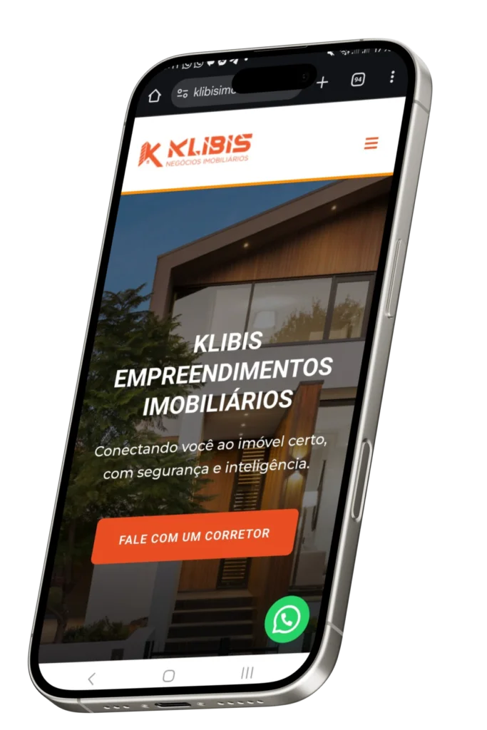 Site da Klibis no celular